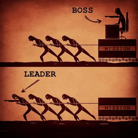The difference between a leader and a boss