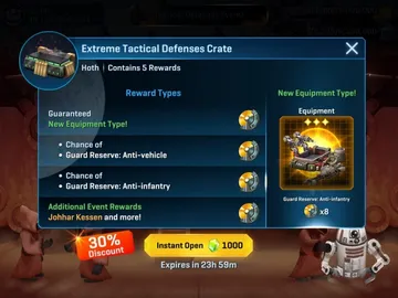 Star Wars Commander limited time offer example
