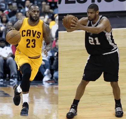 Lebron James and Tim Duncan