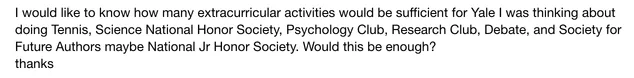 A post from a college forum showing an applicant’s anxiety