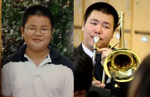 Left: 6th grade yearbook photo | Right: Senior year of high school, MICCA Band Festival