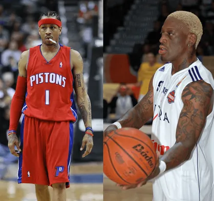 Allen Iverson and Dennis Rodman